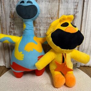 Poppy Playtime Smiling Critters Plush DOEY THE DOUGHMAN & KICKINCHICKIN Official